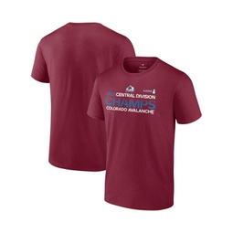 Mens Burgundy Colorado Avalanche 2022 Central Division Champions T-shirt