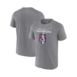 Mens Heathered Gray Colorado Avalanche 2022 Stanley Cup Champions Locker Room Performance T-shirt