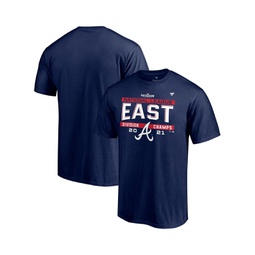 Mens Navy Atlanta Braves 2021 Nl East Division Champions Big and Tall Locker Room T-shirt