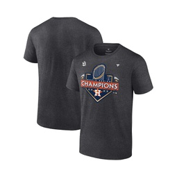 Mens Heather Charcoal Houston Astros 2022 World Series Champions Locker Room Short Sleeve T-shirt