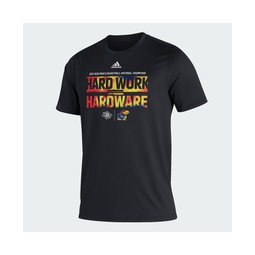 adidas Mens Black Kansas Jayhawks 2022 NCAA Mens Basketball Tournament March Madness National Champions T-Shirt