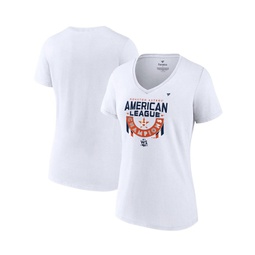 Womens White Houston Astros 2022 American League Champions Locker Room Plus Size V-Neck T-shirt