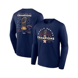 Mens Navy Houston Astros 2022 World Series Champions Signature Roster Long Sleeve T-shirt