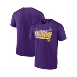 Mens Purple Minnesota Vikings 2022 NFC North Division Champions Divide and Conquer T-shirt
