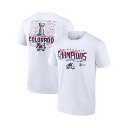 Mens White Colorado Avalanche 2022 Stanley Cup Champions Signature Roster T-Shirt