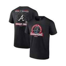 Mens Black Atlanta Braves 2021 World Series Champions Signature Roster T-shirt