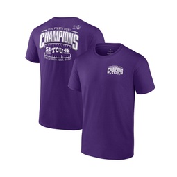 Mens Purple TCU Horned Frogs College Football Playoff 2022 Fiesta Bowl Champions Score T-shirt