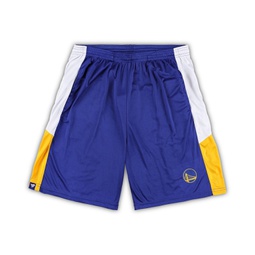 Mens Royal Golden State Warriors Big and Tall Champion Rush Practice Shorts