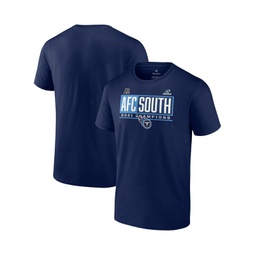 Mens Navy Tennessee Titans 2021 AFC South Division Champions Blocked Favorite T-shirt