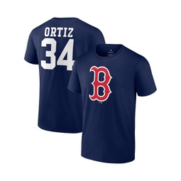 Mens David Ortiz Navy Boston Red Sox Logo Graphic T-shirt
