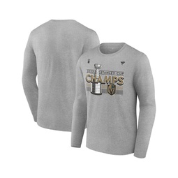 Mens Heather Gray Vegas Golden Knights 2023 Stanley Cup Champions Locker Room Long Sleeve T-shirt