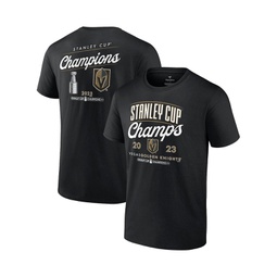Mens Black Vegas Golden Knights 2023 Stanley Cup Champions Logo T-shirt