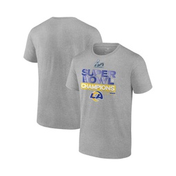 Mens Heathered Gray Los Angeles Rams Super Bowl LVI Champions Locker Room Trophy Collection T-shirt