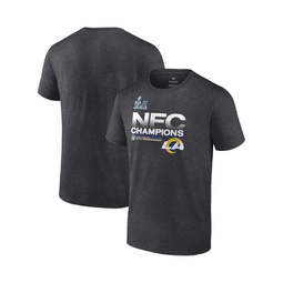 Mens Heathered Charcoal Los Angeles Rams 2021 NFC Champions Locker Room Trophy Collection T-shirt