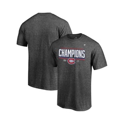 Mens Heathered Charcoal Montreal Canadiens 2021 Stanley Cup Semifinal Champions Locker Room T-shirt
