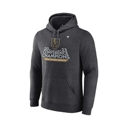 Mens Heather Charcoal Vegas Golden Knights 2023 Western Conference Champions Locker Room Pullover Hoodie