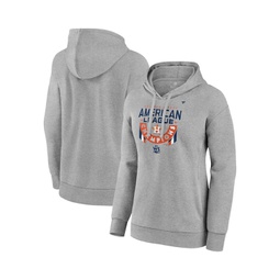 Womens Heather Gray Houston Astros 2022 American League Champions Locker Room Plus Size Pullover Hoodie