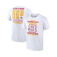 Mens White Kansas City Chiefs Eight-Time AFC West Division Champions T-shirt