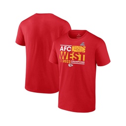 Mens Red Kansas City Chiefs 2023 AFC West Division Champions Big and Tall T-shirt