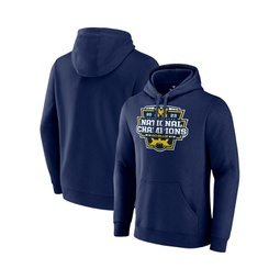 Mens Navy Michigan Wolverines College Football Playoff 2023 National Champions Big and Tall Official Logo Pullover Hoodie