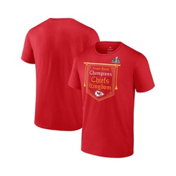 Mens Red Kansas City Chiefs Super Bowl LVIII Champions Hometown Big and Tall T-shirt