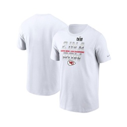 Mens Nike White Kansas City Chiefs Back-To-Back Super Bowl Champions T-shirt