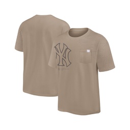 Nike Mens Khaki New York Yankees Statement Max90 Pocket T-Shirt