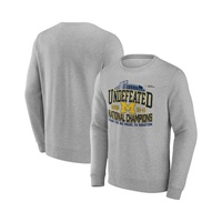 Mens Steel Michigan Wolverines College Football Playoff 2023 National Champions Hometown Crewneck Pullover Sweatshirt
