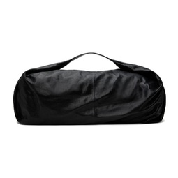 Black Leather Large Shell Bag 241782M170001