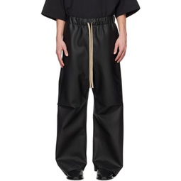 Black Pleated Trousers 241782M191001