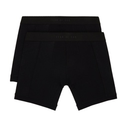 Two-Pack Black Boxer Briefs 241782M216002