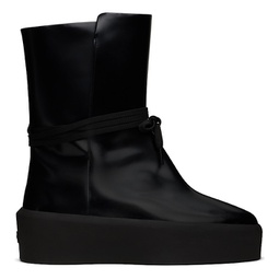 Black Leather Boots 241782M228000