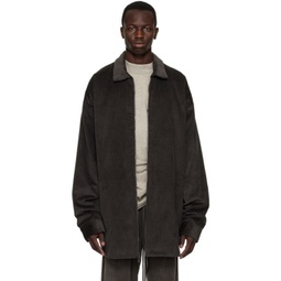 Gray Shirttail Jacket 231161M180021