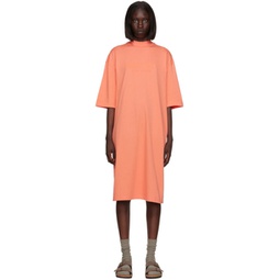 Pink Short Sleeve Midi Dress 222161F052006