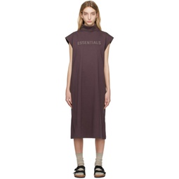 Purple Sleeveless Midi Dress 231161F052007