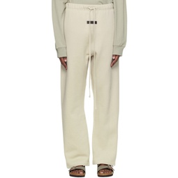 Beige Relaxed Lounge Pants 221161F086004
