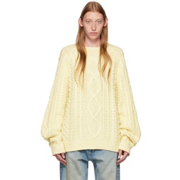 Yellow Raglan Sweater 222161F096006