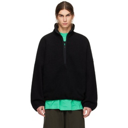 Black Half-Zip Sweatshirt 241161M202019