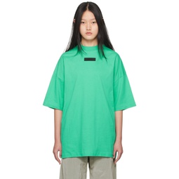 Green Crewneck T-Shirt 241161F110029
