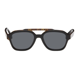 Black & Tortoiseshell Bilayer Sunglasses 241693M134024