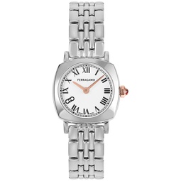 Salvatore Womens Swiss Silver-Tone Stainless Steel Bracelet Watch 23mm