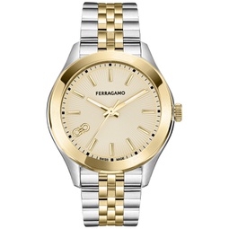 Salvatore Womens Swiss Classic Two-Tone Stainless Steel Bracelet Watch 38mm