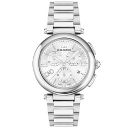 Salvatore Womens Swiss Chronograph Legacy Stainless Steel Bracelet Watch 40mm