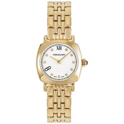 Salvatore Womens Swiss Gold-Tone Stainless Steel Bracelet Watch 23mm