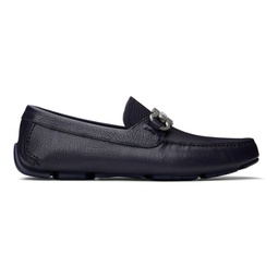 Navy Gancini Ornament Loafers 241270M231055
