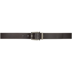 Black & Brown Adjustable Gancini Reversible Belt 241270M131062