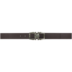 Brown Gancini Adjustable Reversible Belt 241270M131077