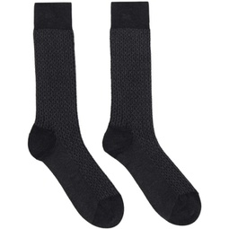Gray Medium Gancini Socks 241270M220000