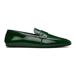 Green Hardware Loafers 241270M231061