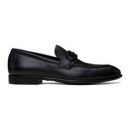 Black Gancini Ornament Loafers 241270M231018